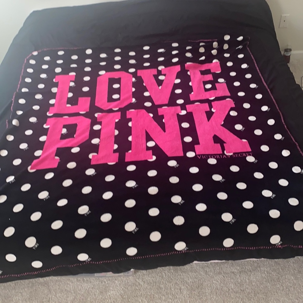 Victoria secret pink blanket HTF